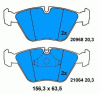 Колодки тормозные 3-серия E46 (98-05)/5-серия E34 (88-95)/7-серия E32 (86-94) пер (арт. JBP0284)
